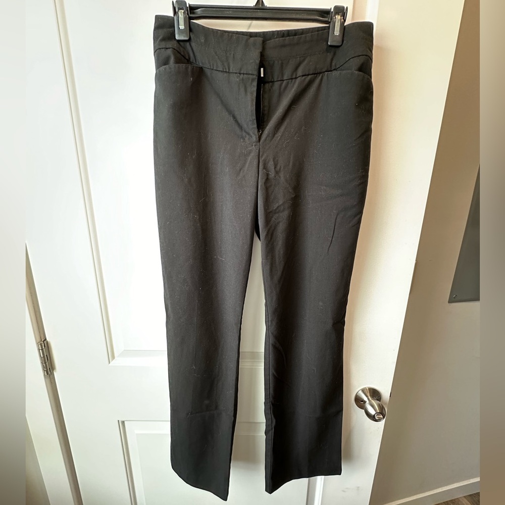 LOFT Black Curvy straight leg dress pants